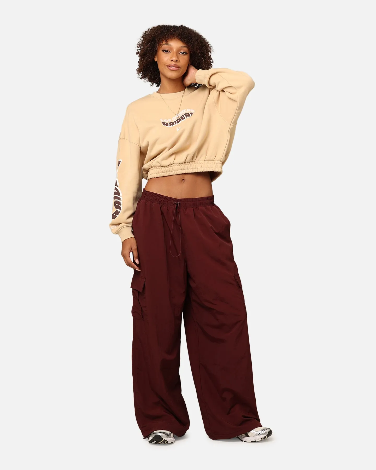 Mitchell & Ness Women's Los Angeles Raiders Dazed Cropped Crewneck Warm Sand sold by Culture Kings product image thumbnail 2