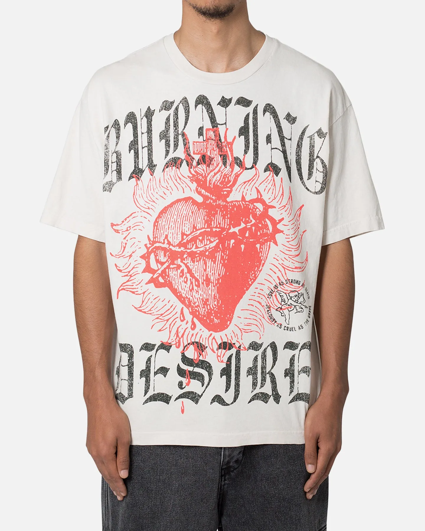 MNML Burning Desire T-Shirt Off White sold by Culture Kings