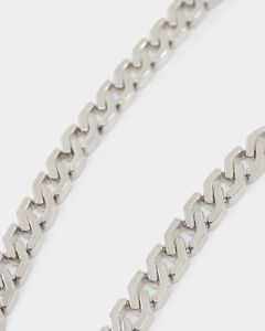 NXS Hex Cut Curb Chain White Gold sold by Culture Kings