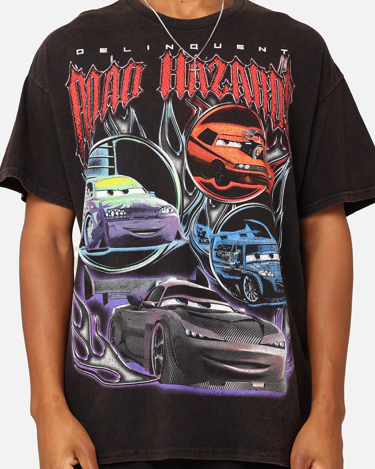 Goat Crew - Pixar Cars Delinquent Road Hazards Vintage T-Shirt Black Wash sold by Culture Kings product image thumbnail 3