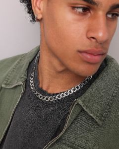 NXS Hex Cut Curb Chain White Gold sold by Culture Kings