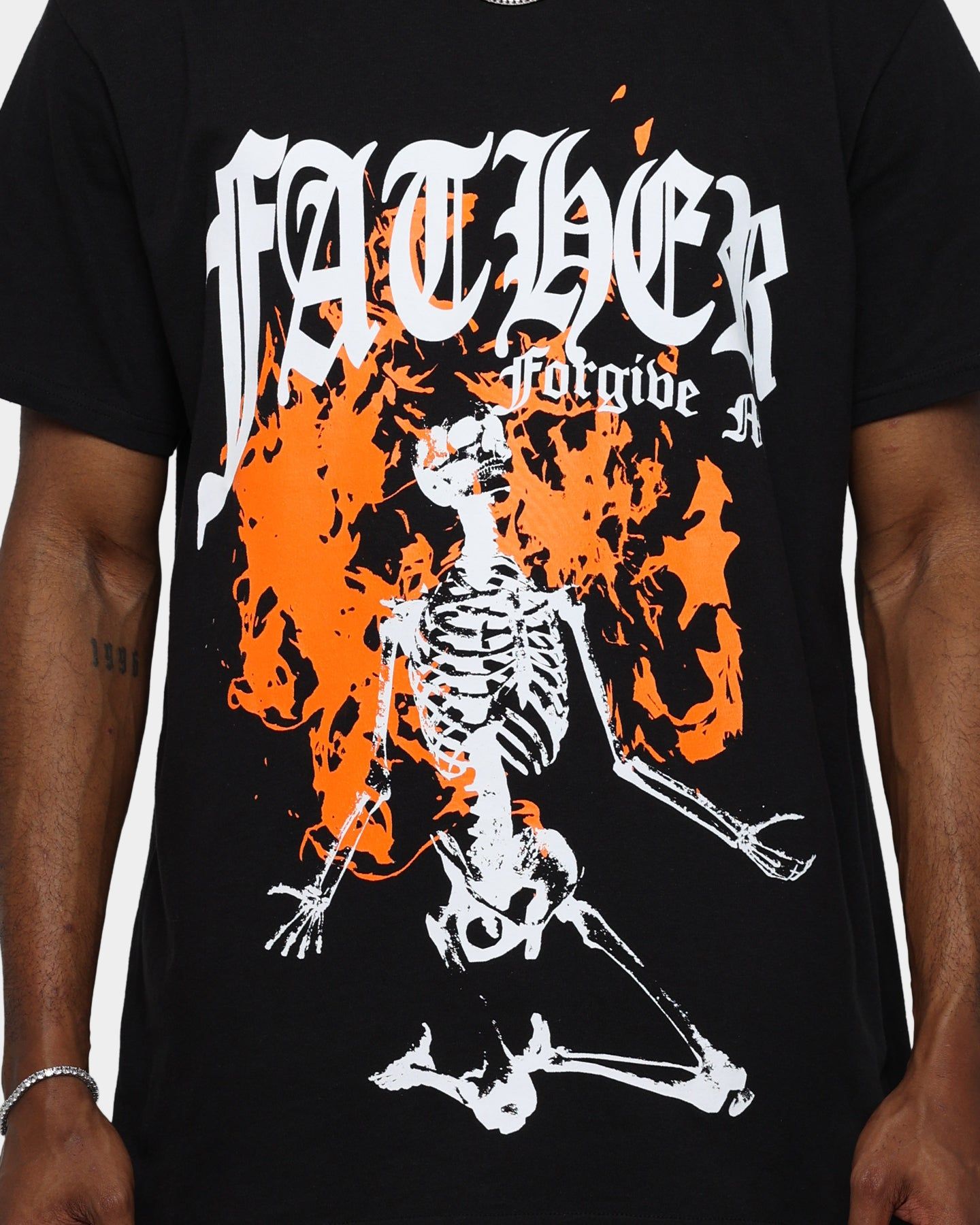 Father Forgive Me In Flames T-Shirt Black sold by Culture Kings product image thumbnail 3