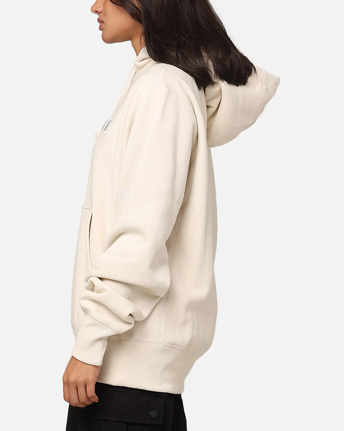 Champion Reverse Weave Big C Hoodie Oat Milk Latte sold by Culture Kings product image thumbnail 5