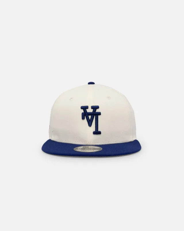 New Era Los Angeles Dodgers 'Upside Down LA Logo' 9FIFTY Snapback Chrome/Dark Royal sold by Culture Kings