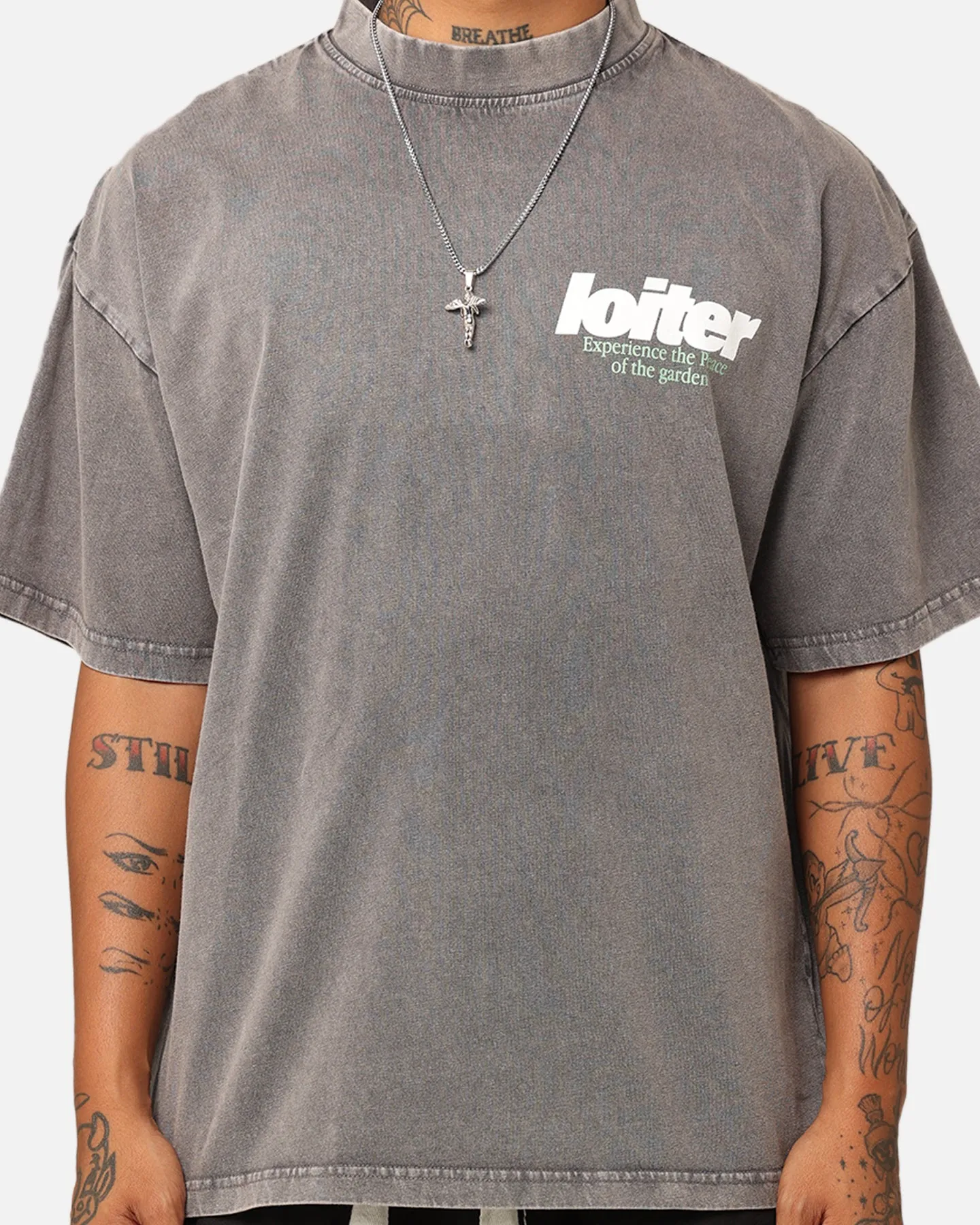 Loiter Bonsai T-Shirt Charcoal sold by Culture Kings product image thumbnail 3