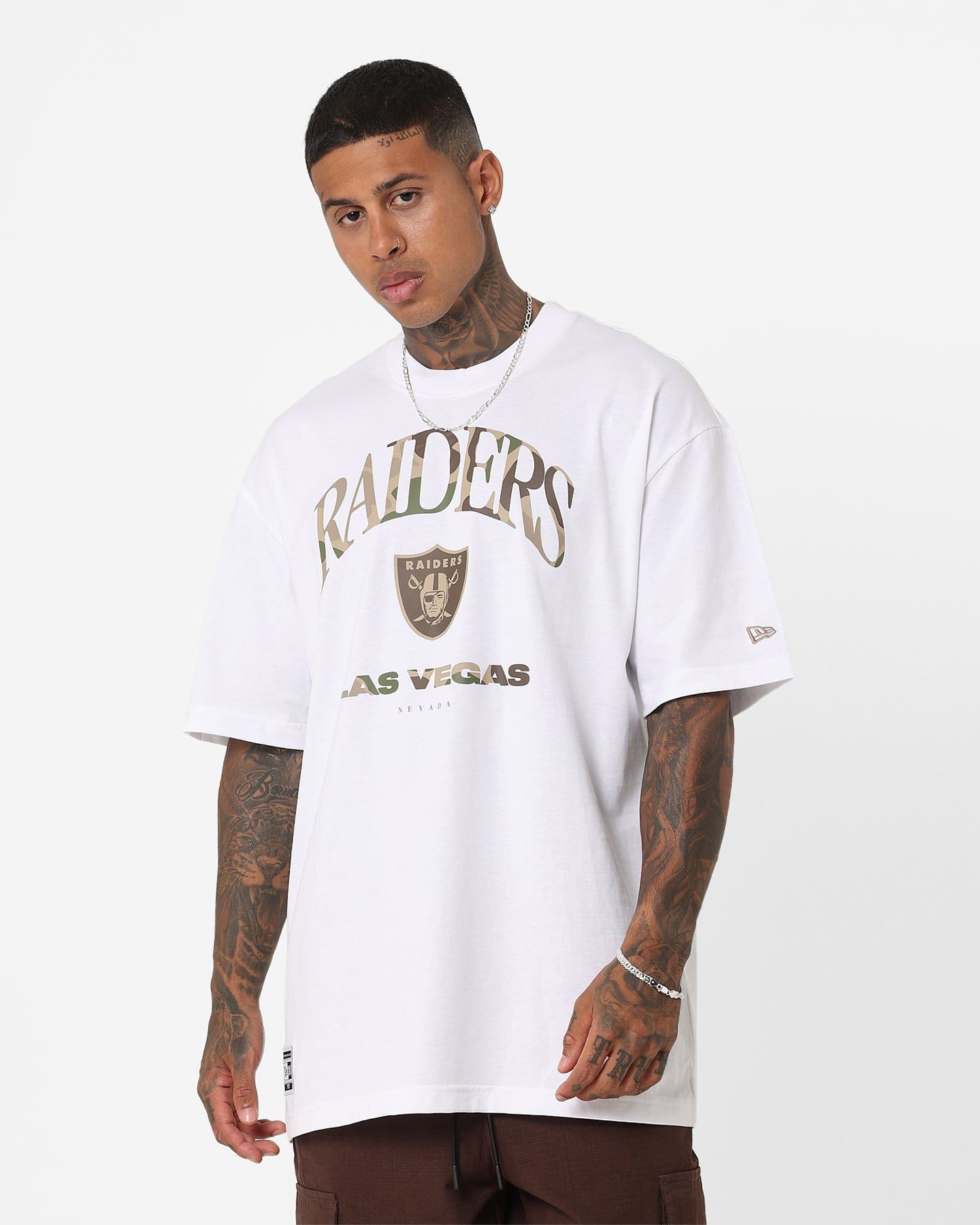New Era Las Vegas Raiders Oversized T-Shirt White sold by Culture Kings