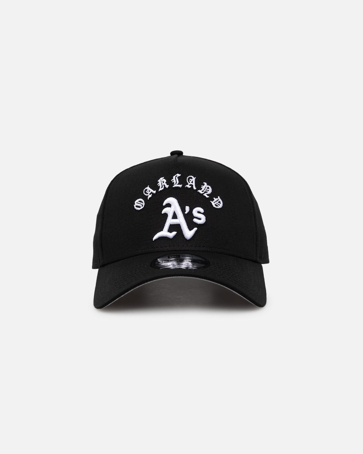 New Era Oakland Athletics 'Gothic Arch' 9FORTY A-Frame Snapback Black/White sold by Culture Kings