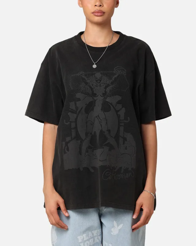 Goat Crew X DC Batman Catwoman Cats Heavy T-Shirt Vintage Black sold by Culture Kings