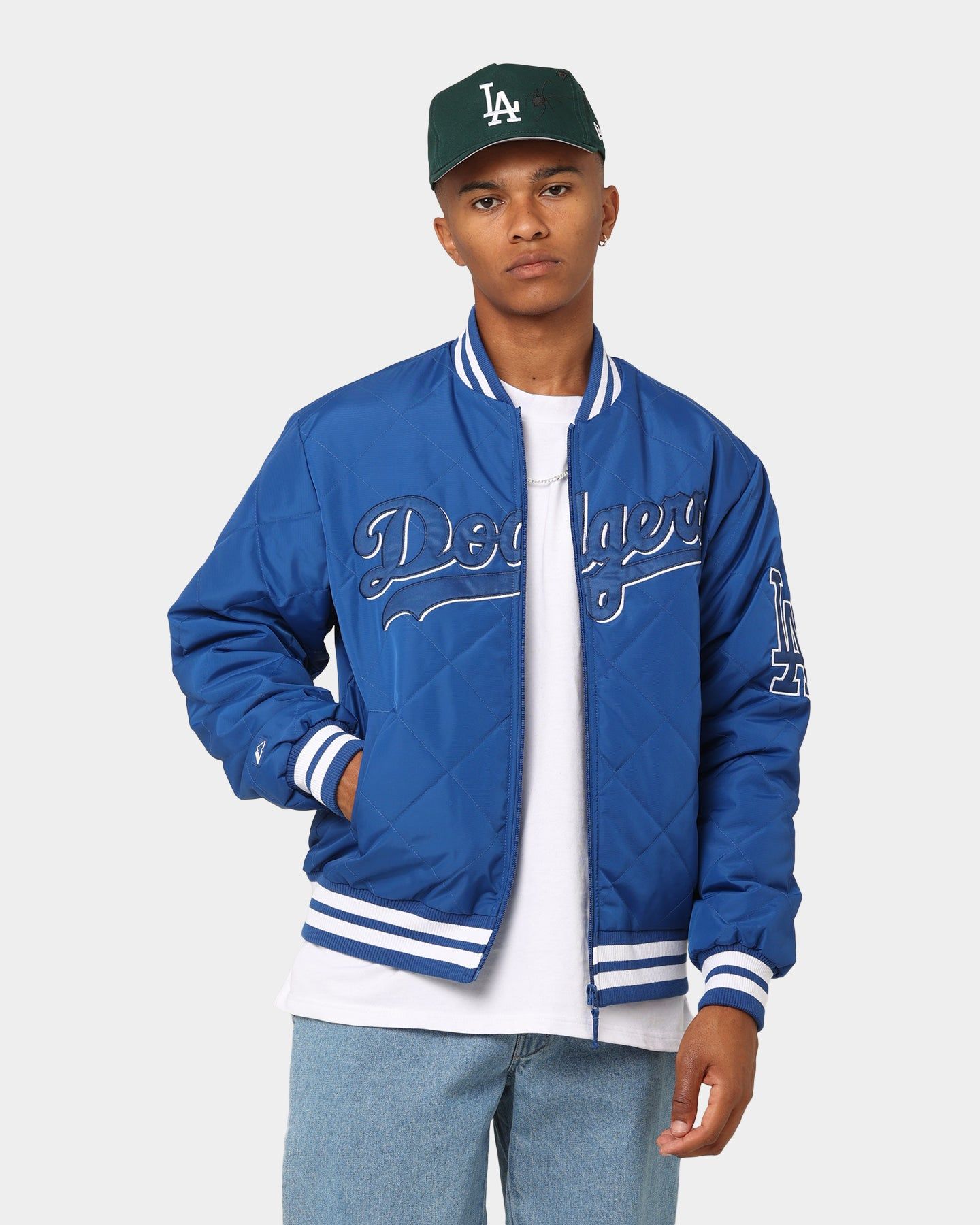 Majestic Athletic Los Angeles Dodgers Tonals Quilted Varsity Jacket Royal sold by Culture Kings