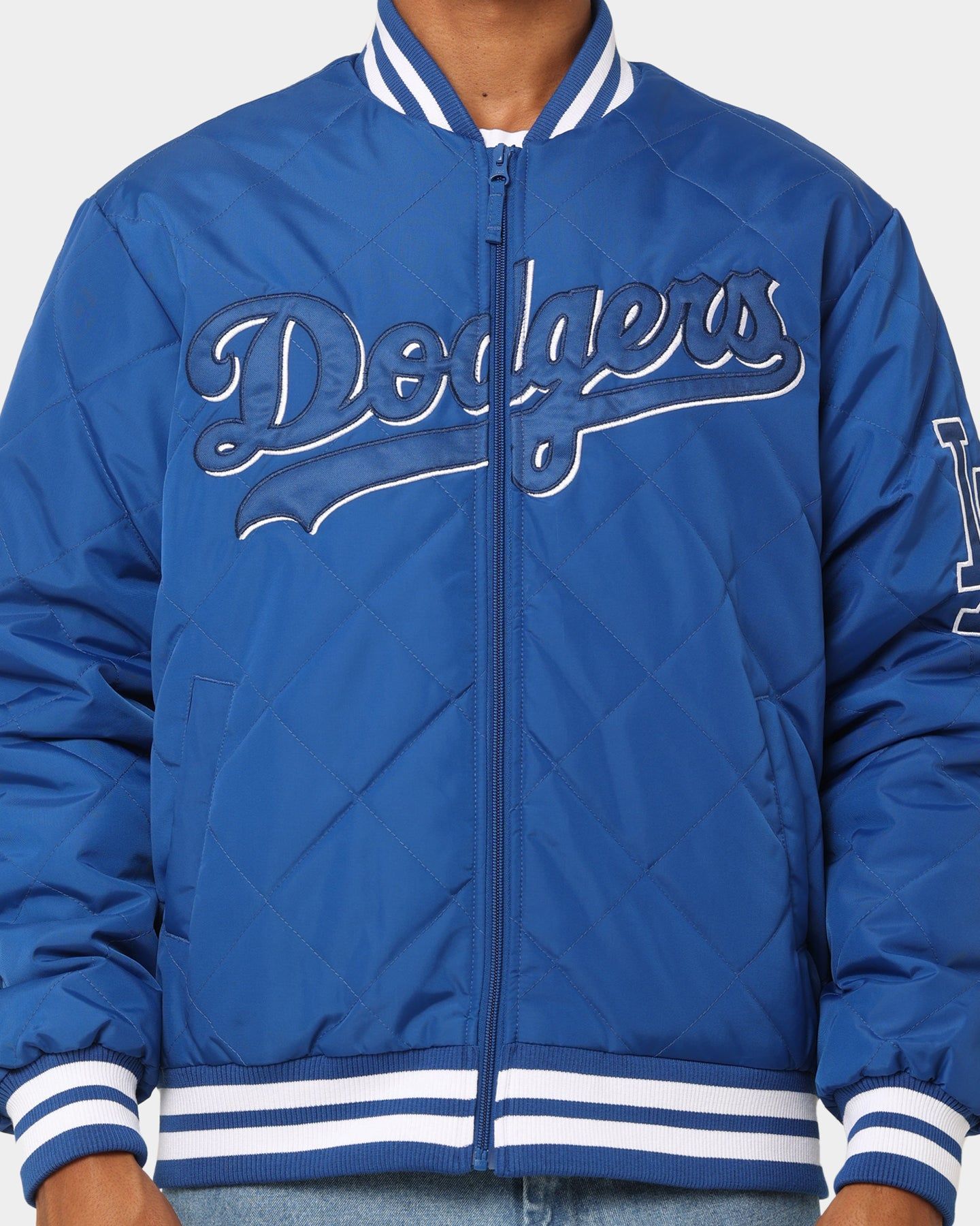 Majestic Athletic Los Angeles Dodgers Tonals Quilted Varsity Jacket Royal sold by Culture Kings product image thumbnail 3