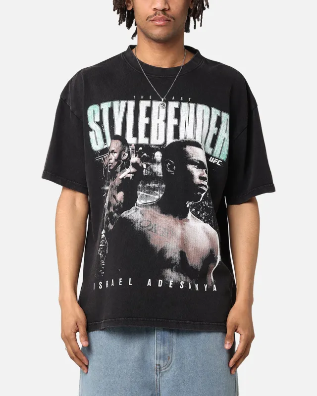 UFC By Culture Kings Israel "The Last Stylebender" Adesanya Revenge Vintage T-Shirt Black Acidwash sold by Culture Kings
