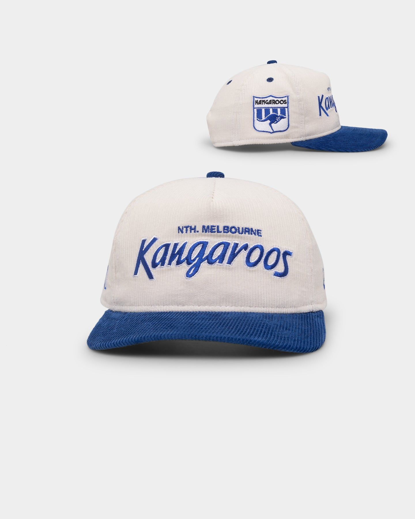New Era North Melbourne Kangaroos "AFL Cord Script" Golfer Snapback Chrome/OTC sold by Culture Kings
