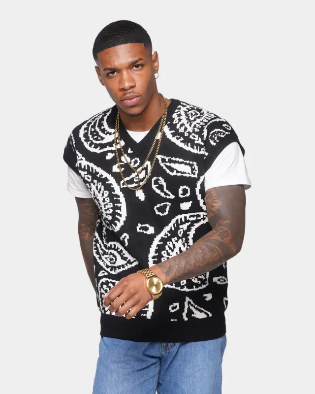 XXIII Paisley Vest Cardigan Black/White sold by Culture Kings