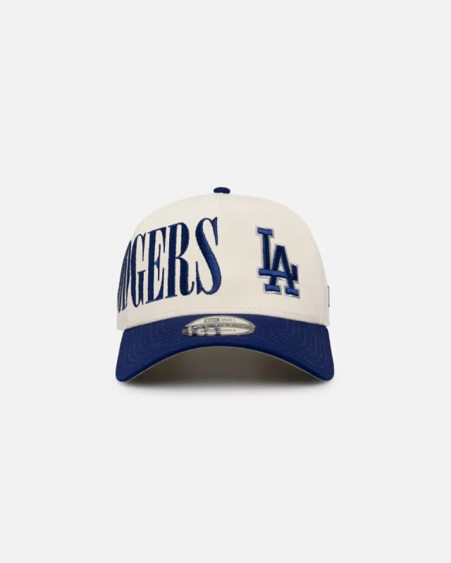 New Era Los Angeles Dodgers 'Tall Text' 9FORTY A-Frame Snapback Chrome White/OTC sold by Culture Kings