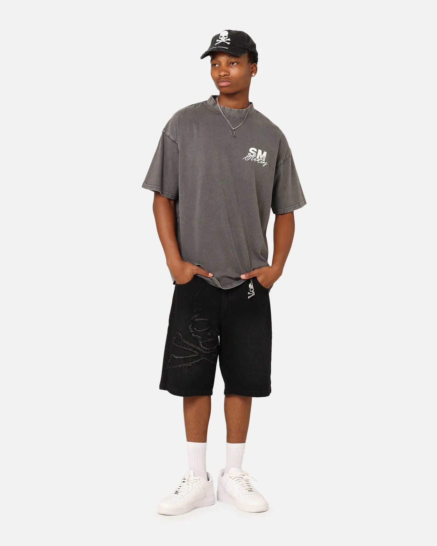 Saint Morta Saint Studios T-Shirt Washed Charcoal sold by Culture Kings product image thumbnail 4