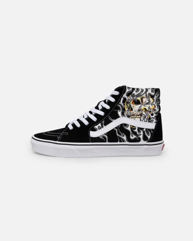 Vans Sk8-Hi Flame Skull Black/True White sold by Culture Kings
