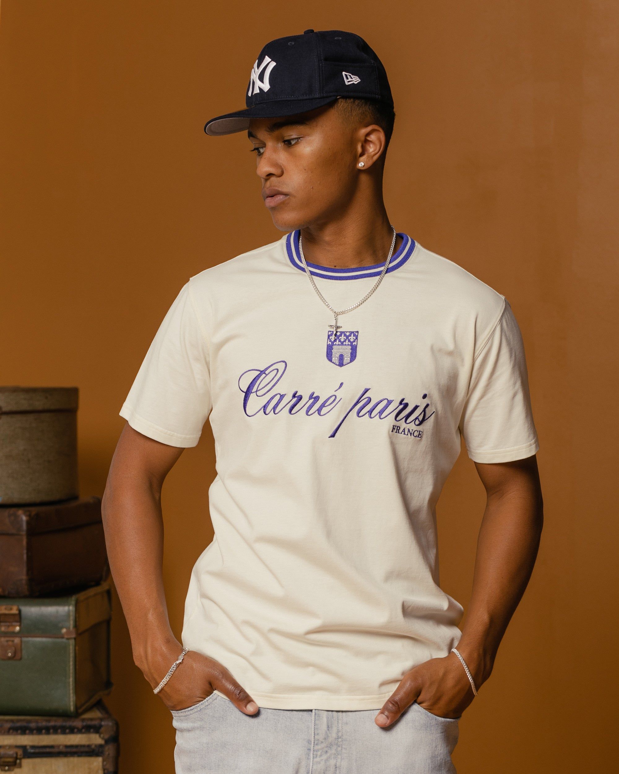 Carre Domaine CLS Short Sleeve T-Shirt Off White sold by Culture Kings
