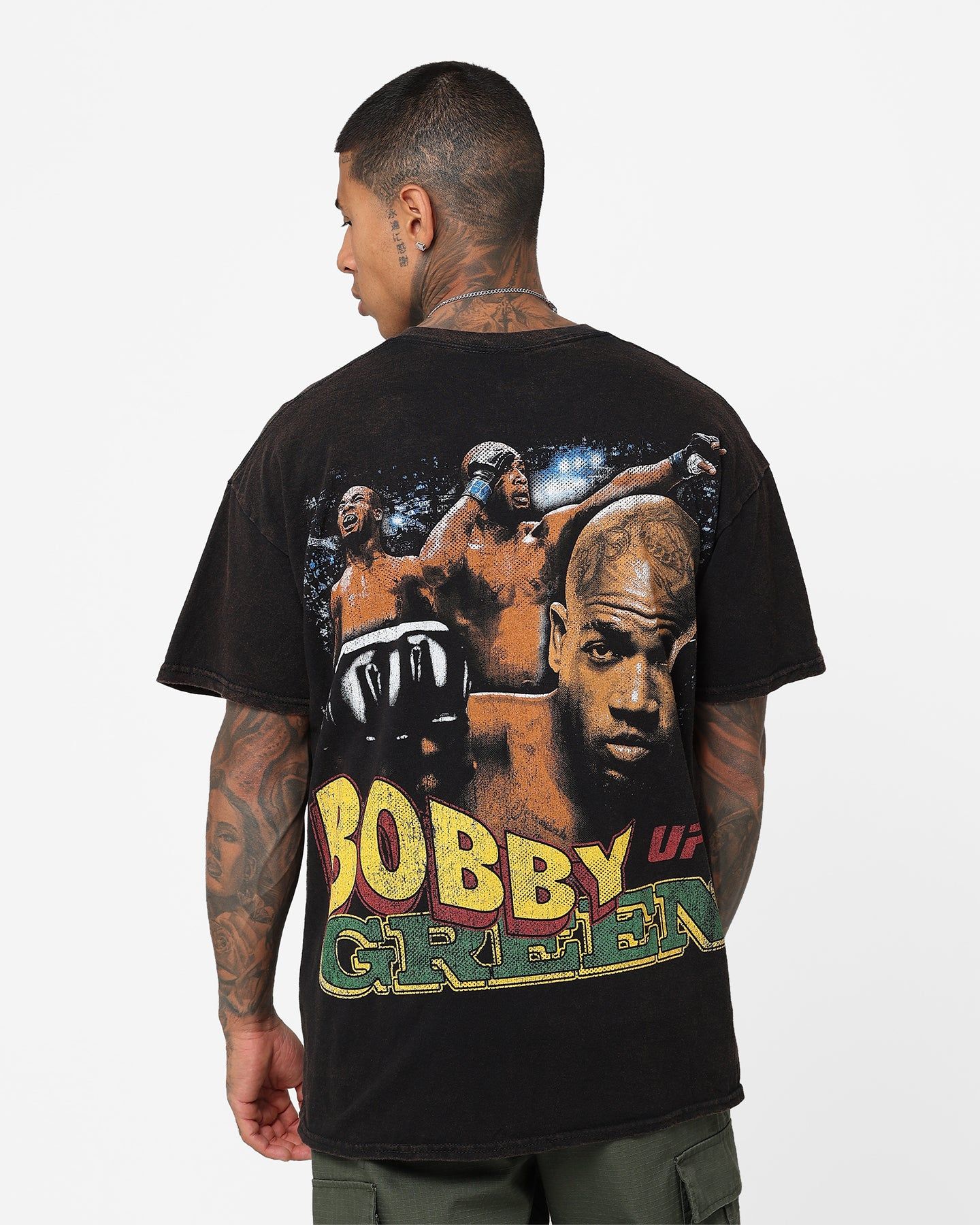 UFC By Goat Crew Bobby Green Vintage T-Shirt Black Wash sold by Culture Kings product image thumbnail 2