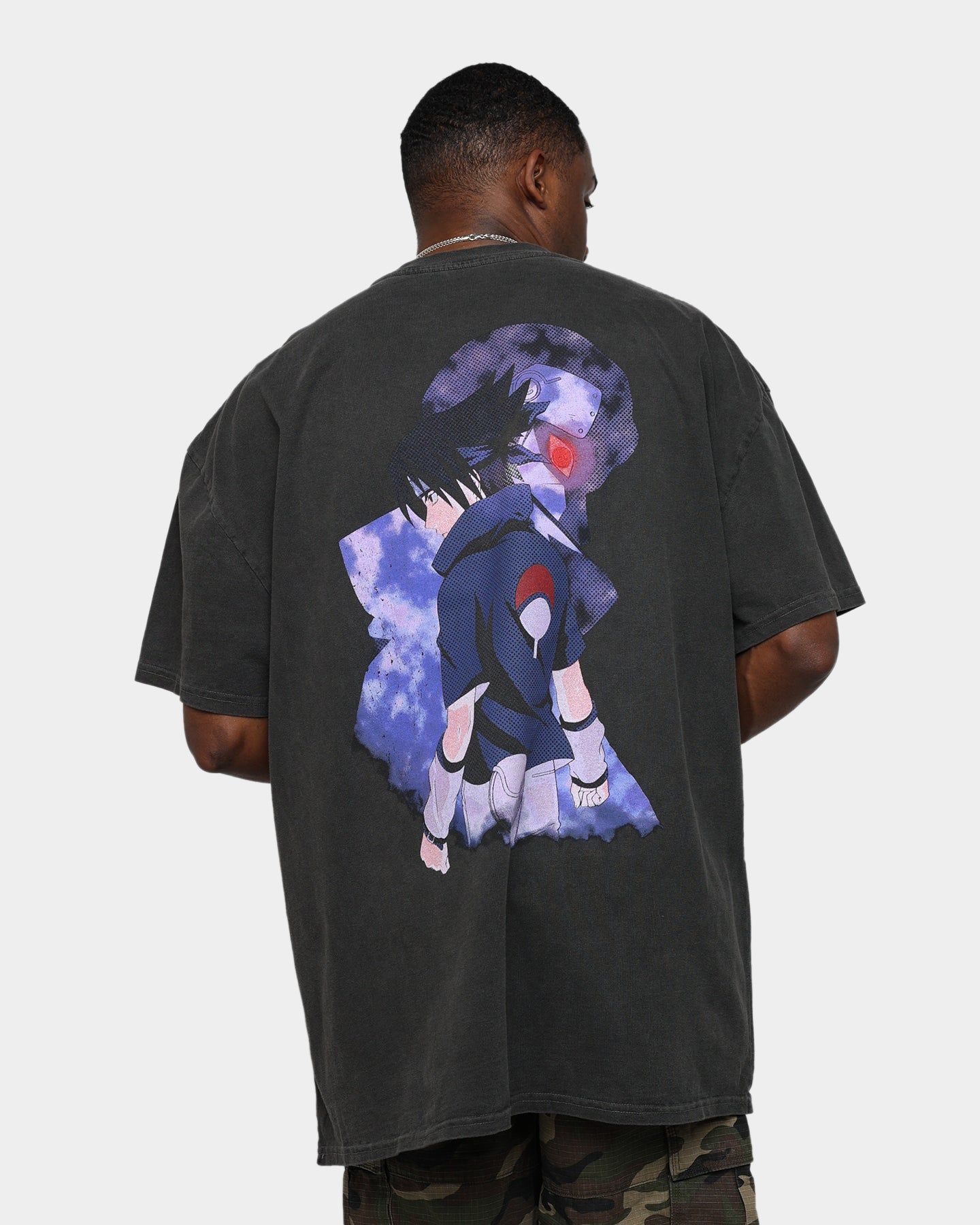 Goat Crew X Naruto Sasuke Heavyweight Vintage T-Shirt Black Wash sold by Culture Kings product image thumbnail 2