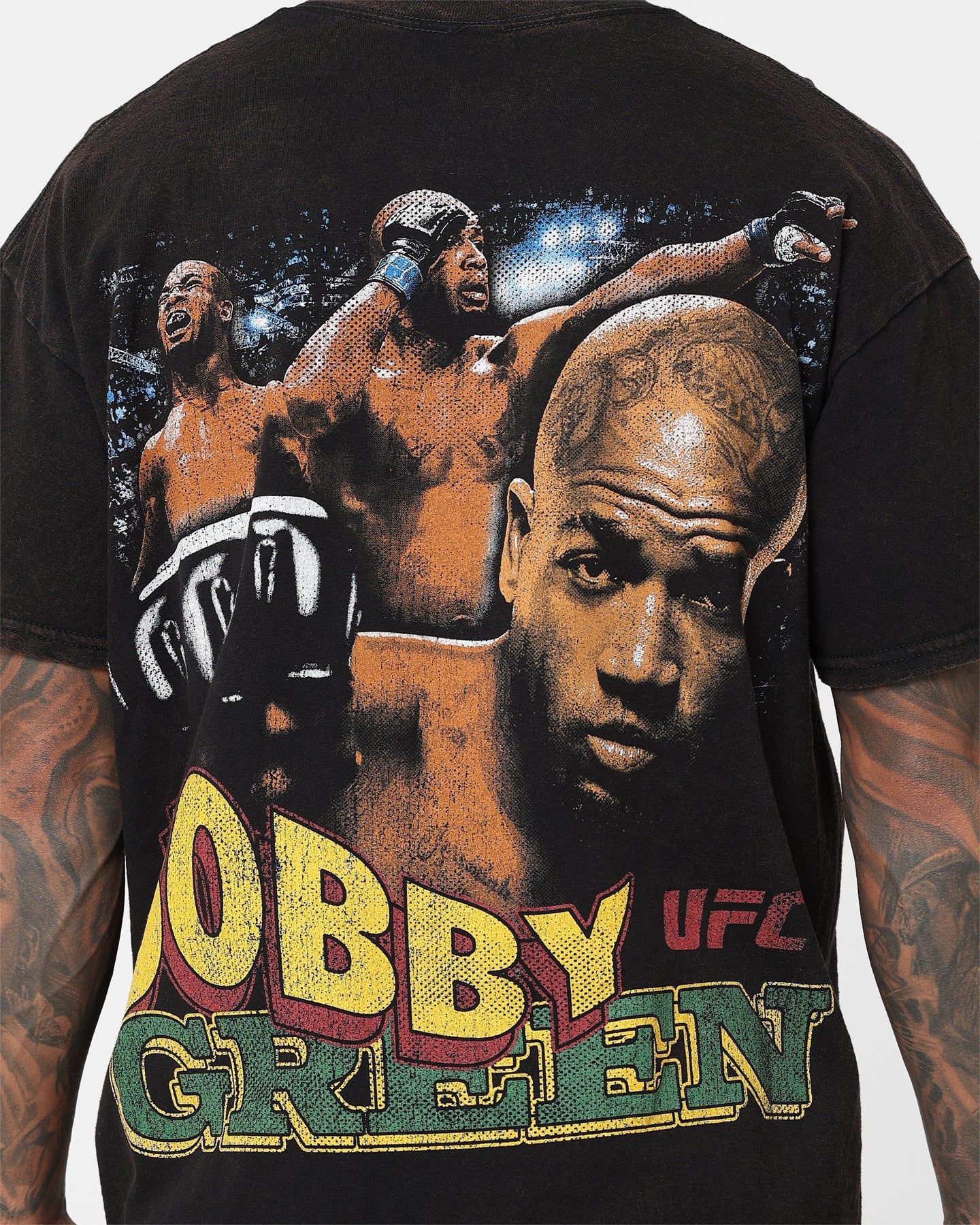 UFC By Goat Crew Bobby Green Vintage T-Shirt Black Wash sold by Culture Kings product image thumbnail 5