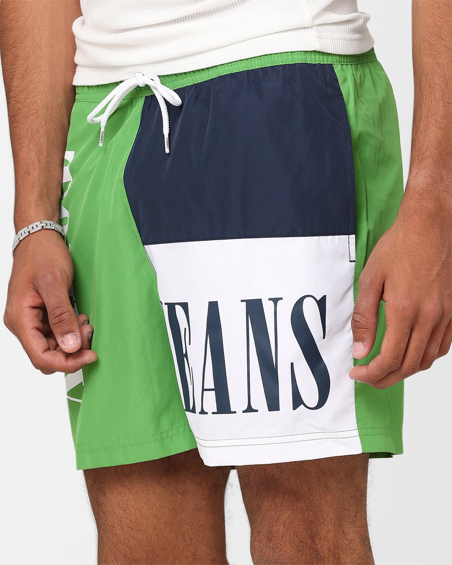 Tommy Hilfiger SF Medium Drawstring Colour Block Shorts Coastal Green sold by Culture Kings product image thumbnail 4