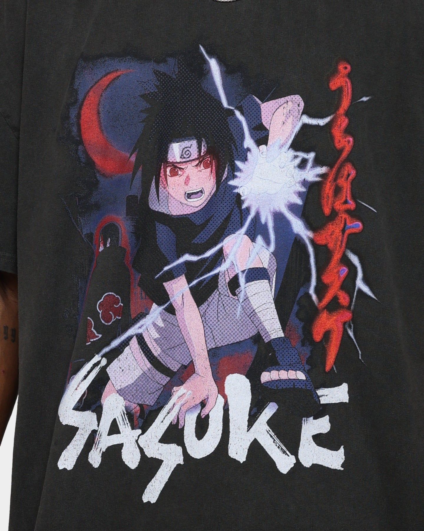 Goat Crew X Naruto Sasuke Heavyweight Vintage T-Shirt Black Wash sold by Culture Kings product image thumbnail 4