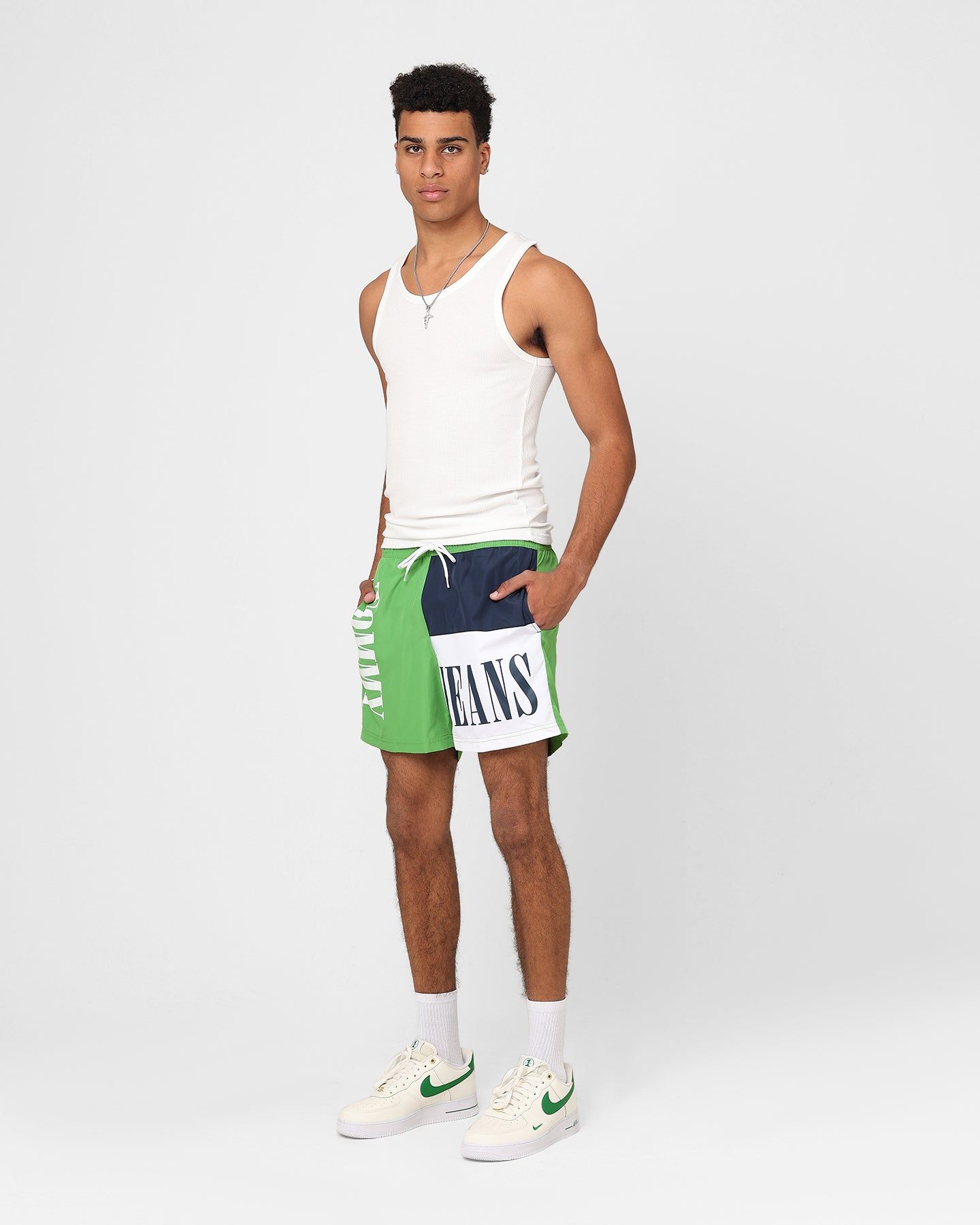 Tommy Hilfiger SF Medium Drawstring Colour Block Shorts Coastal Green sold by Culture Kings product image thumbnail 2