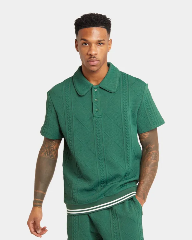 XXIII Danny Knit Polo Shirt Dark Green sold by Culture Kings