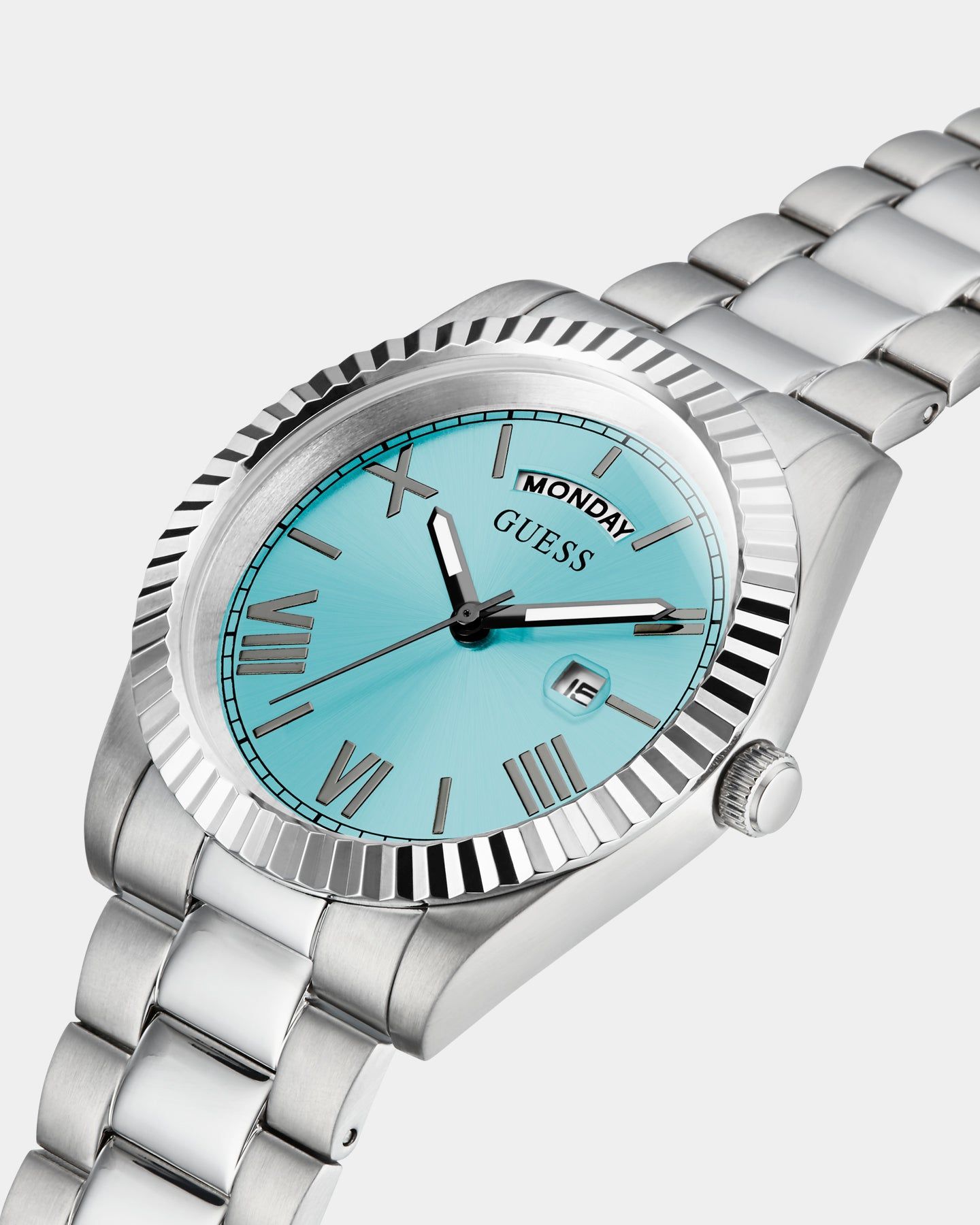 Guess Mainline Connoisseur Watch Silver/Aqua Blue sold by Culture Kings product image thumbnail 3