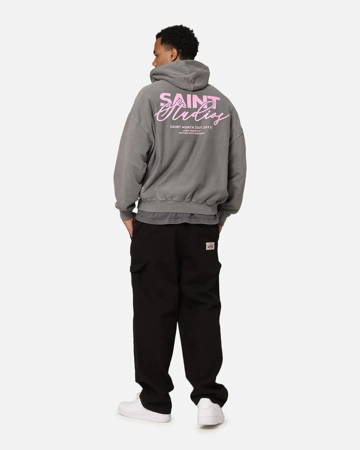 Saint Morta Saint Studios Premium Hoodie Washed Charcoal sold by Culture Kings product image thumbnail 3