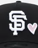 New Era San Francisco Giants 'Pink Satin Hearts' 9FORTY A-Frame Snapback Black/White sold by Culture Kings
