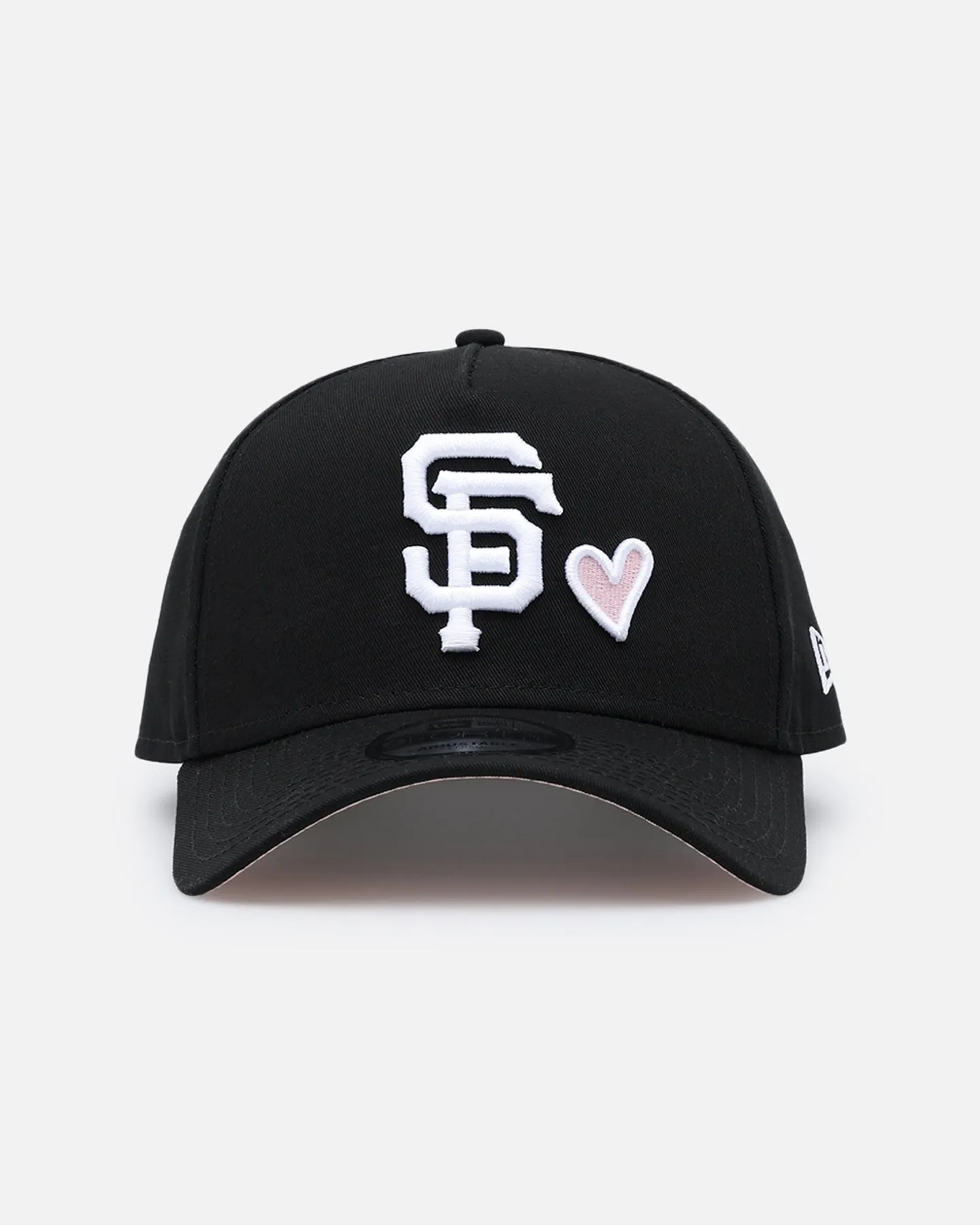 New Era San Francisco Giants 'Pink Satin Hearts' 9FORTY A-Frame Snapback Black/White sold by Culture Kings