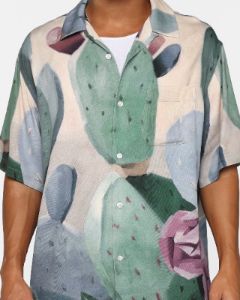 X-Large Cactus Pattern Short Sleeve Shirt Beige sold by Culture Kings