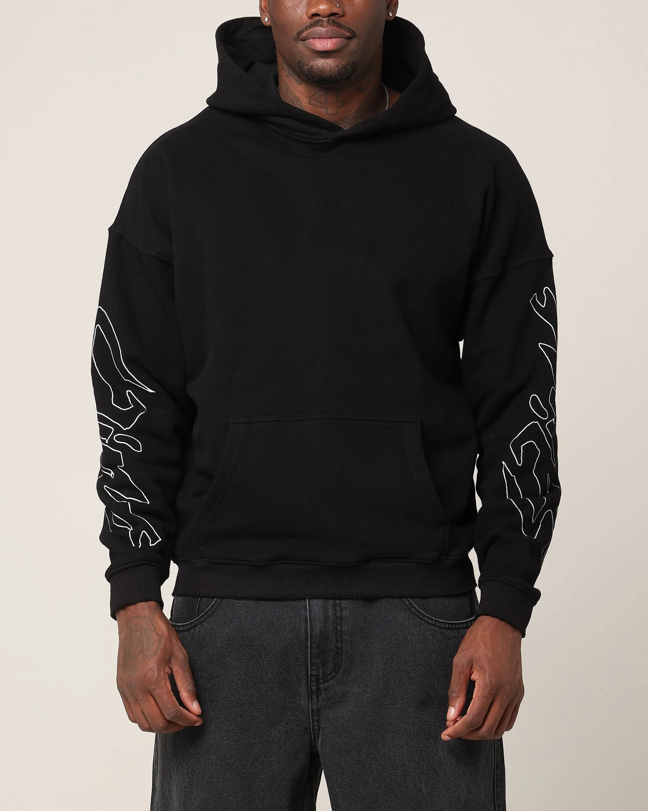 Saint Morta Veiled Boxy Hoodie Black sold by Culture Kings product image thumbnail 2
