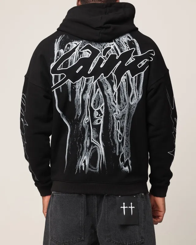 Saint Morta Veiled Boxy Hoodie Black made by Culture Kings