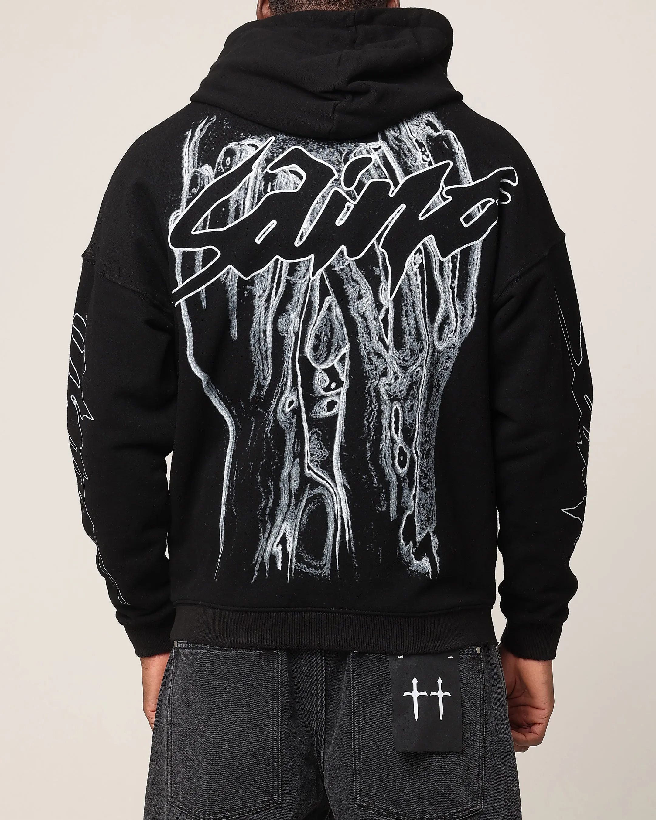 Saint Morta Veiled Boxy Hoodie Black sold by Culture Kings