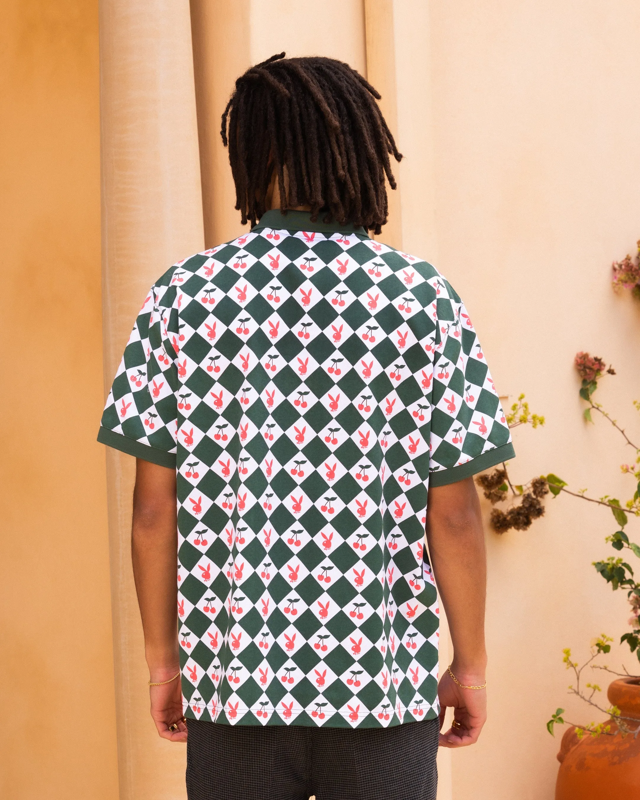 Playboy By Culture Kings Cherry Polo Shirt Green/White sold by Culture Kings product image thumbnail 4