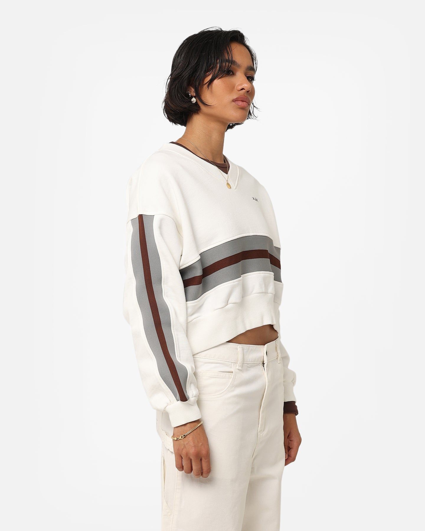 X-Girl Women's Panelled Sweat Top White sold by Culture Kings product image thumbnail 5