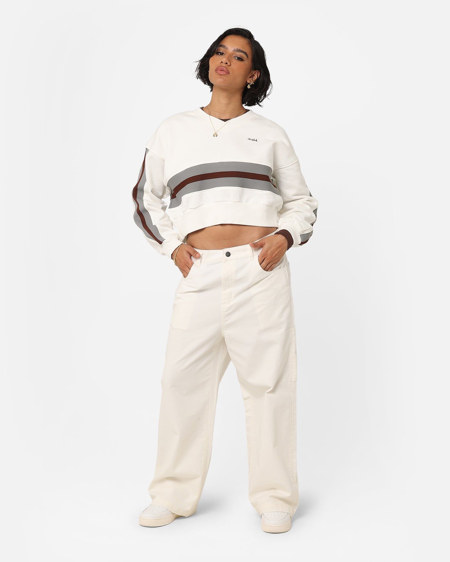 X-Girl Women's Panelled Sweat Top White sold by Culture Kings product image thumbnail 2