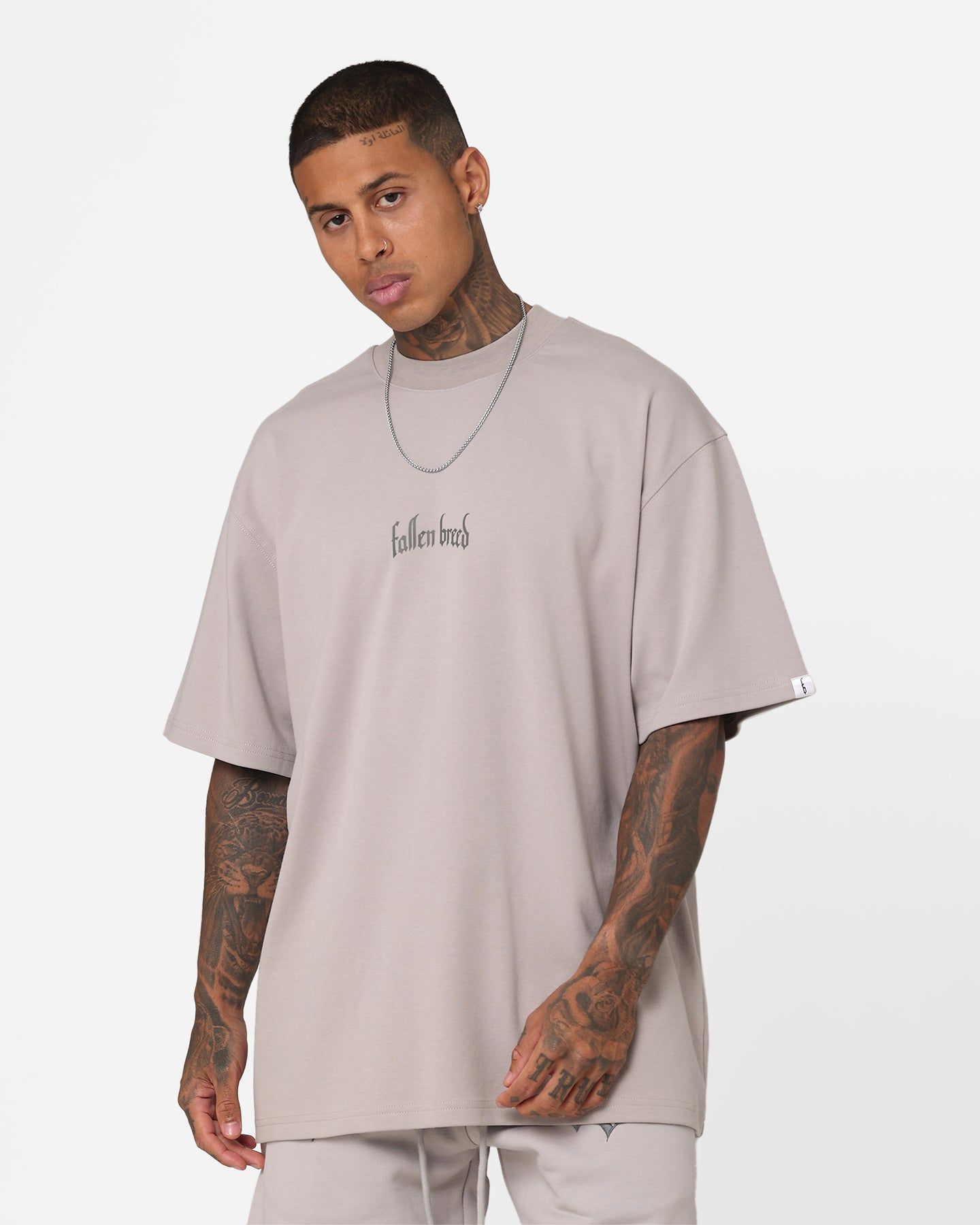 Fallen Breed Logo T-Shirt Light Grey sold by Culture Kings product image thumbnail 2