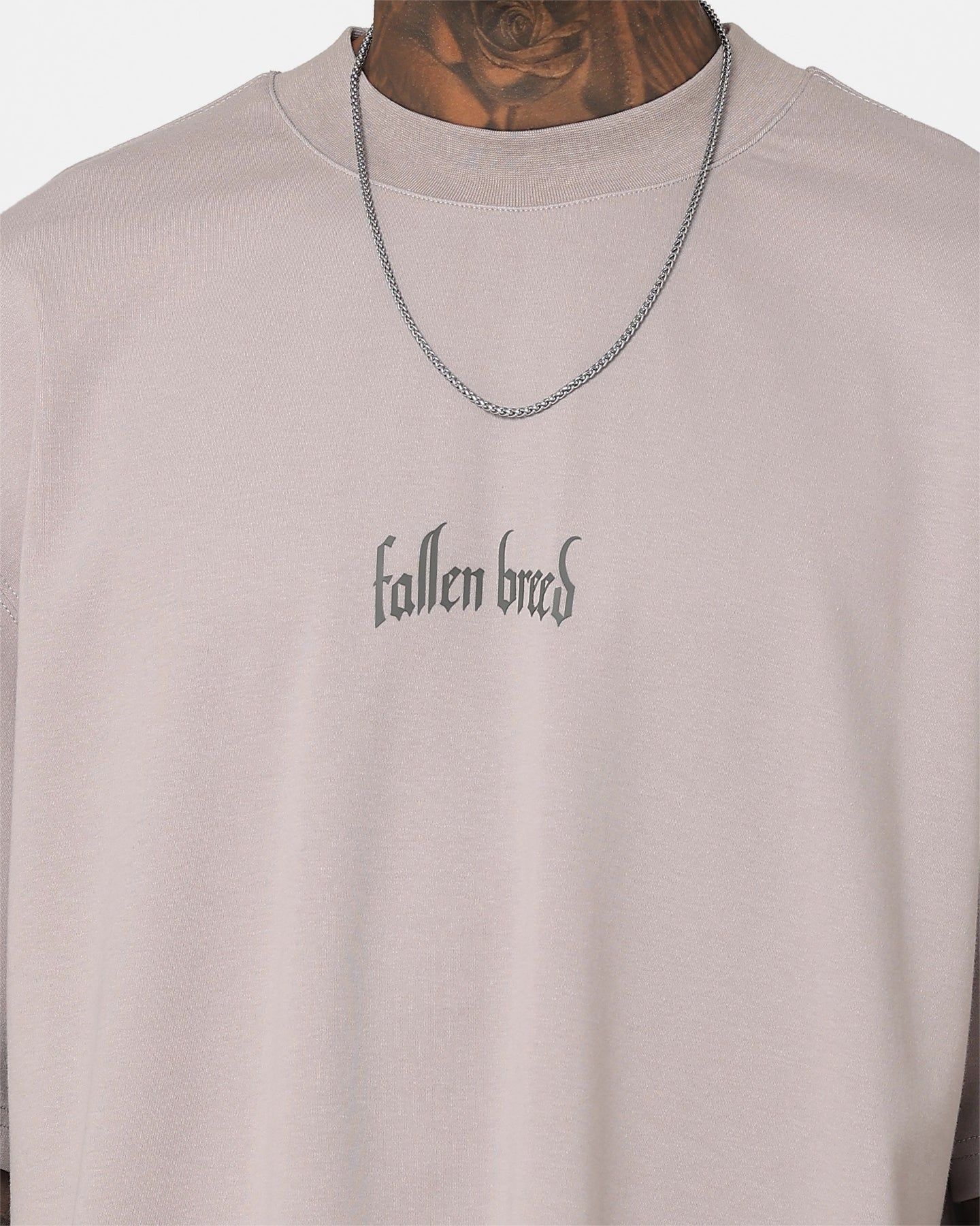 Fallen Breed Logo T-Shirt Light Grey sold by Culture Kings product image thumbnail 4