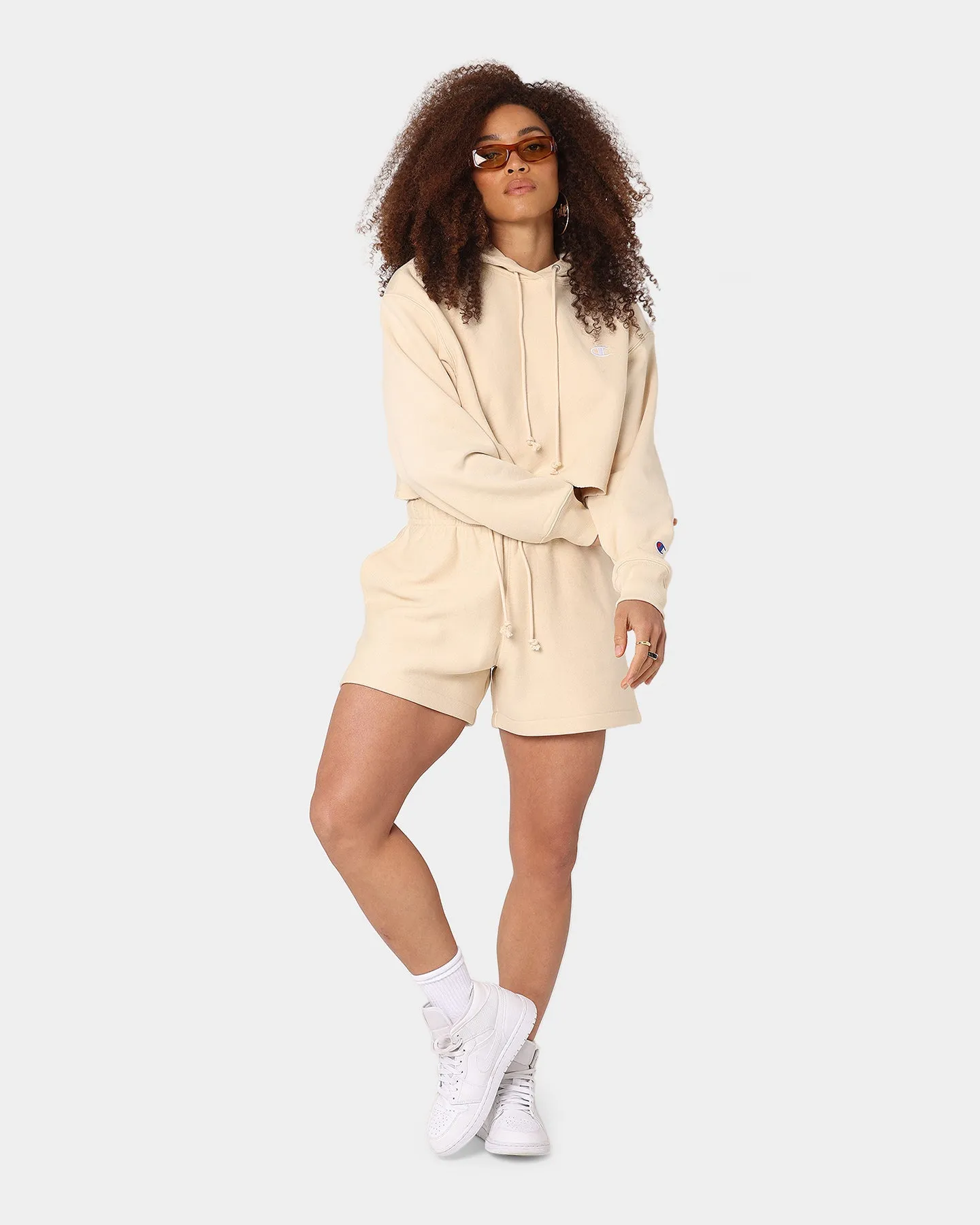 Champion Women's RW Cropped Hoodie Warming Beige sold by Culture Kings product image thumbnail 4