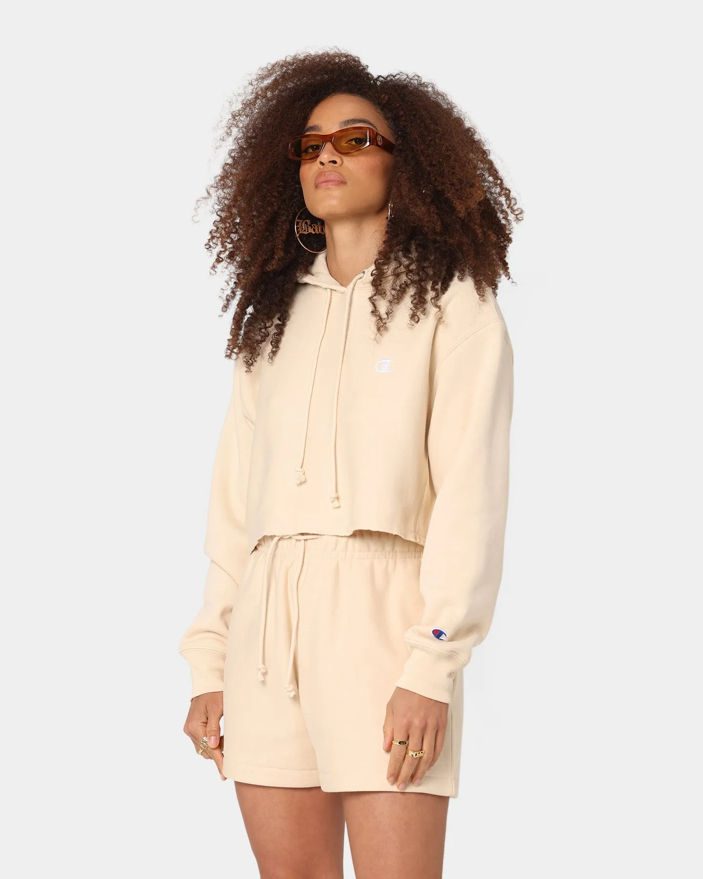 Champion Women's RW Cropped Hoodie Warming Beige sold by Culture Kings product image thumbnail 2