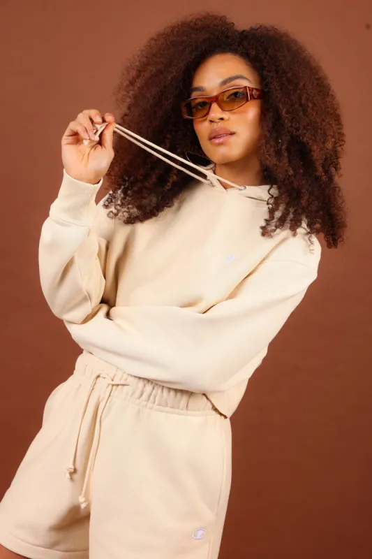 Champion Women's RW Cropped Hoodie Warming Beige sold by Culture Kings