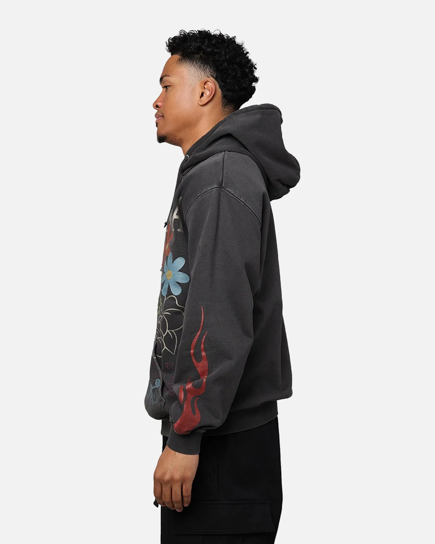 X-Large Pigment Dyed Peace Hoodie Black sold by Culture Kings product image thumbnail 4