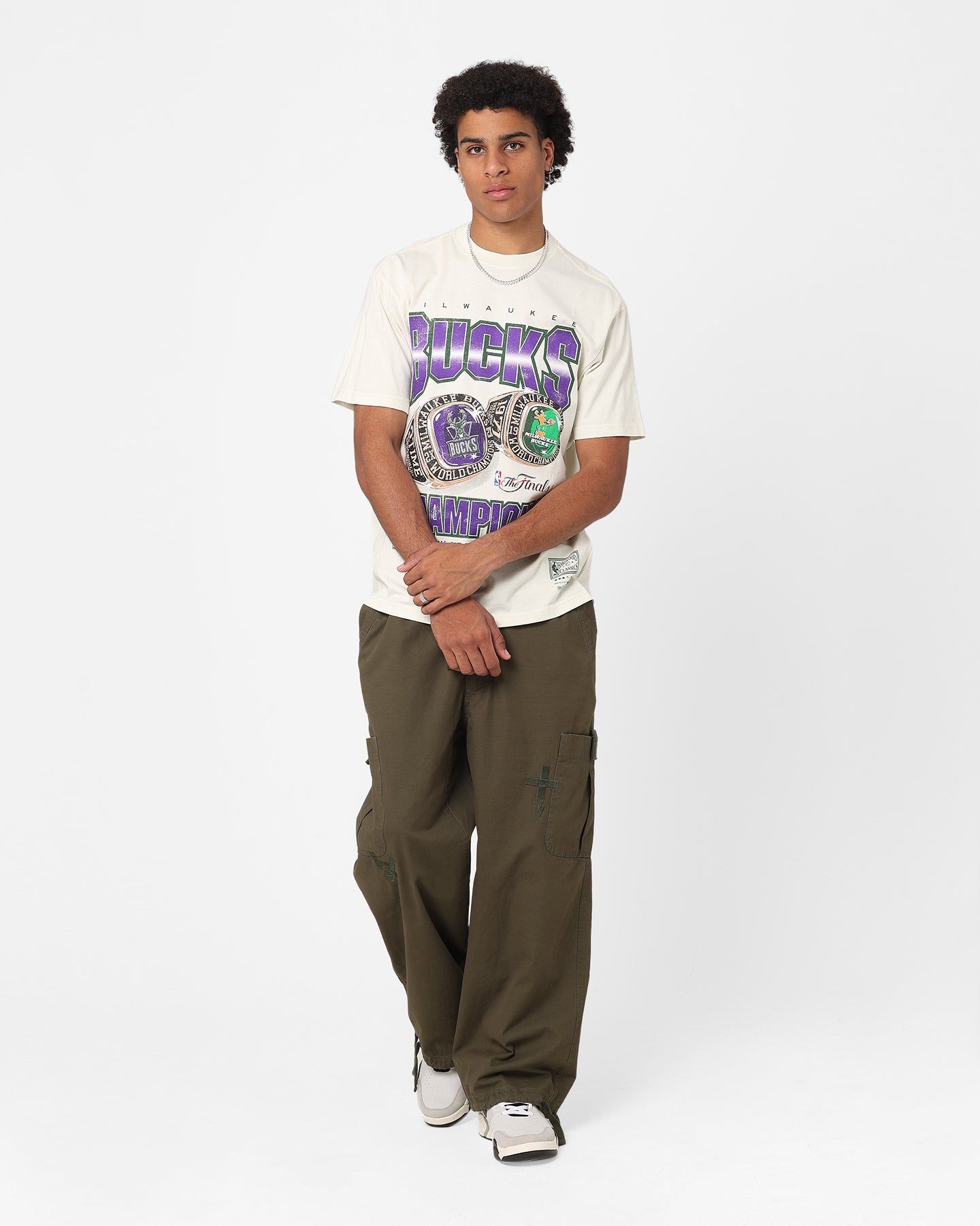 Mitchell & Ness Milwaukee Bucks 2021 Champions T-Shirt Unbleached sold by Culture Kings product image thumbnail 2