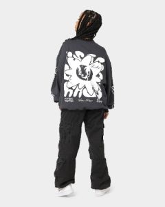 Loiter Utopia Fleur Crewneck Charcoal sold by Culture Kings