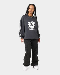 Loiter Utopia Fleur Crewneck Charcoal sold by Culture Kings