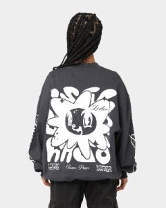 Loiter Utopia Fleur Crewneck Charcoal sold by Culture Kings