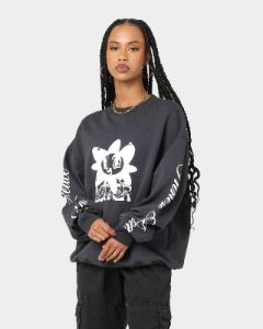 Loiter Utopia Fleur Crewneck Charcoal sold by Culture Kings
